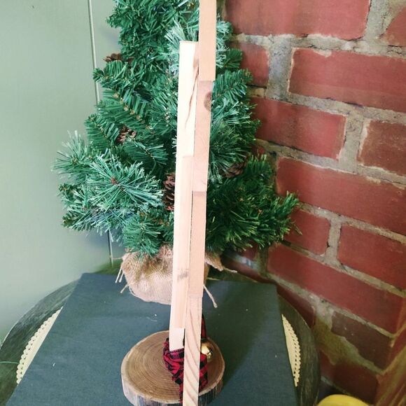 Hand Crafted Repurposed Wood Rustic Wooden Christmas Tree, Farmhouse Decor 16" - Picture 6 of 8